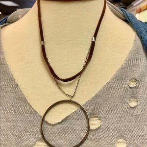 Shana Lee Sterling Silver and Leather Necklace
